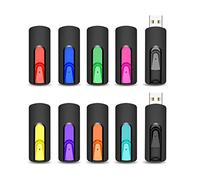 Vansuny 10 Pack 2GB USB Stick USB 2.0 Flash Drive Multipack Memory Stick 2GB Pen Drive Thumb Drive for PC, Laptop, Printer, LG TV, Car, DJ (10 Mixed Color)