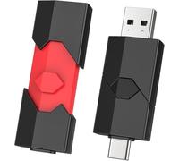 Vansuny 2 Pack 128gb USB C Flash Drive 2 in 1 USB 3.0 Stick Retractable USB Type-C Memory Stick Small USB C and A Thumb Drive for iPhone 15 iPad Pro Android Smartphone Laptop PC