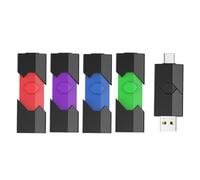 Vansuny 5 Pack 64gb USB C Flash Drive Dual USB Stick Retractable USB Type-C Memory Stick Small USB C and A Thumb Drive for iPhone 15 iPad Pro Android Smartphone Laptop PC