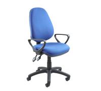 Vantage 100 2 lever PCB operators chair with fixed arms - blue