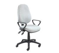 Vantage 100 2 lever PCB operators chair with fixed arms - grey