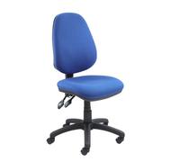 Permanent Contact Backrest Task Operator Chair Without Arms Vantage 100 Blue Seat Without Headrest High Back