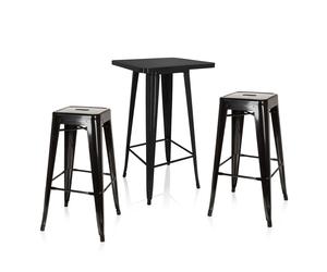 Vantaggio Set - Bar Table Set Black