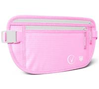 Vantamo Bum Bag with RFID, Ultra-Thin Money Belts for Travel Hidden Men, 2 Compartment Fanny Pack for Women Fits Passport & Phone to Protect Valuables, Waist Bag for Traveling, Hiking & Walks