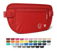 Vantamo Bum Bag with RFID, Ultra-Thin Money Belts for Travel Hidden Men, 2 Compartment Fanny Pack for Women Fits Passport & Phone to Protect Valuables, Waist Bag for Traveling, Hiking & Walks