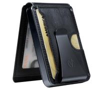 Vantamo Premium Wallet with Card Holder & Money Clip, Compact & Slim Mens Wallets Fit 8-12 Cards, Durable RFID Card Holder
