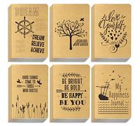 Vantasii 24 Pack Pocket Notebooks, Kraft Lined Mini Journal Notebook Pocket Notepad with 6 Designs for School Office Home Travel Use (80 pages, 4” x 5.7”)