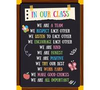 Vantasii Classroom Rule Poster, Colorful Bulletin Board Decoration Thick Motivational & Inspirational Positive Rule Poster Chart for Preschool, Elementary, Middle School Supplies (12.6”X17”)