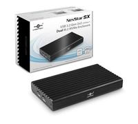 Vantec NexStar SX, USB 3.2 Gen2x2 (20Gbps), Dual M.2 NVMe Enclosure, USB C (NST-262C3)