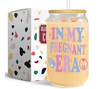 Vanteen In My Pregnant Era, Pregnant Mom Gifts, New Mom Gifts, Pregnancy Gifts for Expecting Mom16 oz Coffee Glass Cup