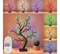 Vanthylit Multicolour Cherry Blossom Light up, 36 LED Bonsai Tree Colour Changing, RGB Lighted Spirit Tree for Indoor/Outdoor Home Party Holiday Decoration