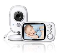vantisan Baby Monitor with Camera and Night Vision, 3.2'' LCD Screen Video Baby Monitor with Rechargeable Battery, VOX Mode, 2-Way Audio, Temperature Monitoring, 8 Lullabies, No WiFi