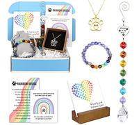 VANTLIN Pet Sympathy Gift Box, Dog or Cat Memorial Gifts, Rainbow Bridge Pet Loss Sympathy Care Package, Remembrance Gift for Pet Owners, Come with Gift Box