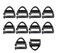VANTOBEST 10PCS 1 Inch Plastic Webbing Hook Clip Side Release Buckles Backpack Strap Belt Buckle Replacement Ladder Slider for Backpack with Open Lock End for Bag Hiking Gear (Black)