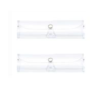 VANTOBEST 2 Packs Clear Hard Shell PVC Eyeglasses Case with Snap-Button Transparent Plastic Glasses Protector Case Portable Sunglasses Organizer for Women Men