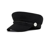 VANTOBEST Women Vintage Fiddler Cap, Newsboy Baker Boy Hat with Visor Black | Breathable, soft beret cap, versatile painter hat, stylish cabbie newsboy hat for daily casual wear & street styling