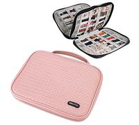 VANTOO Gelvtic Leather Watch Straps Storage Case Holds 35 Watch Straps, Watch Band Organizer Bag Compatible with Apple Watch Straps, Smartwatch Straps and Other Accessories