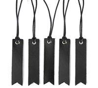 Vantoo Leather Bookmarks for Men Women, Handmade Page Markers for Book Reading, Gift for Reader Writers (Black 3)