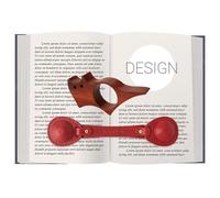VANTOO Leather Weighted Bookmarks Page Holder for Women Men, Thumb Book Page Holder for Reading, Book Accessories Gift for Book Lovers (Red)