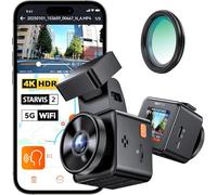 VANTRUE E1 Pro 4K Mini Dash Cam Front, STARVIS 2 PlatePix HDR Night Vision, 5G WiFi Dashcam & Free CPL,Voice Control, 24H Parking Mode,GPS, 1.54" 160°Hidden Front Dashcam, Support 1TB