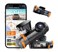 Vantrue N5S 4 Channel Dash Cam, 360° All Sides Front Rear Inside 2.7K+1080P*2+2.5K, STARVIS 2 IR Night Vision,HDR/WDR for Clear Night Footage, 24H Parking Mode,WiFi, GPS, Voice Control, Supports 1TB