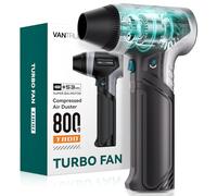 VANTRUE POWER Electric Air Duster-28.22OZ Market Maximum Wind Pressure, Super Power Cordless Duster, Rechargeable Brushless Motor Durable Blower, 3-Gear Adjustable for Keyboard, Car, House, Patio