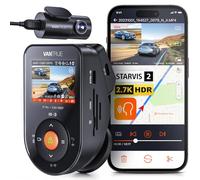 VANTRUE S1 Pro 2.7K+1080P Dash Cam Front and Rear HDR 5G WiFi GPS, STARVIS 2, Dual Dashcam for Car Dash Camera, Night Vision, Voice Control, Hidden Dashcam 15s Buffered Parking Mode, Support 512GB