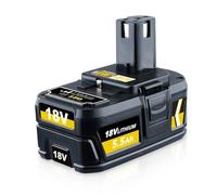 VANTTECH 1Pack 5.5Ah 18V P108 lithium_ion Battery Replacement for Ryobi 18V Battery P104 P105 P107 P108 P507 BPL-1815 BPL-1820G BPL18151 BPL1820 Tools