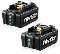 VANTTECH 2Pack 18V 5.5Ah BL1860B Lithium-ion Replacement Battery for makita | BL1860 BL1850B BL1850 BL1840B BL1840 BL1830B BL1830 BL1820B BL1820 BL1815B BL1815 Compatibility for Makita 18V Tools