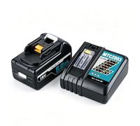 VANTTECH 5.5Ah BL1860B 18V Li-ion Battery Replacement for Makita 18V Battery BL1860B BL1850B BL1850 BL1860 BL1840 BL1840B BL1830B BL1830 BL1820 BL1815 BL1835 BL1845 LXT-400 with LED Indicator+charger