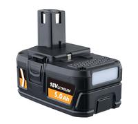 VANTTECH P108 5.0Ah Li-Ion Replacement Battery for Ryobi 18V Battery P108 RB18L50 RB18L40 RB18L25 BPL-1815 BPL-1820G BPL18151 BPL1820 P104 P105 P107 Compatible with Ryobi devices with LED indicator