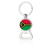 Vanuatu Flag Beer Bottle Opener Metal Glass Crystal Keychain Travel Souvenir Gift Keyring Accessories