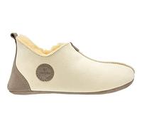 Vanuba - Men's Slippers Oxford Relugan 12 UK, Relugan Leather, Handmade Bed Shoes from Medical Lambskin, Genuine Leather - Beige