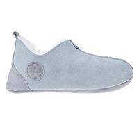 Vanuba - Women's Slippers Oxford 9 UK, Lambskin mules, Leather Flip Flops, Wool, Comfortable Lambskin Slippers, Handmade - Ash Gray/White