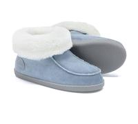 Vanuba - Women's Slippers Peppin 7 UK, Lambskin mules with replaceable insole, Leather Flip Flops, Wool, Cozy Lambskin Slippers, Handmade - Gray/White