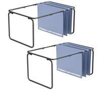 Vanulee 2 Set Hanging File Folder Frame,Legal/Letter Size,Adjustable Length 16-25 inches,12.598W 9.45" H, Hanging Folders Holder for Desktop Organizer and Metal Rail in Filing Cabinet Drawer