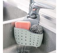 VANVENE Kitchen Sink Shelf Soap Sponge Drain Rack Holder Double Decker Hanging Basket Storage Suction Cup Kitchen Organizer Sink Accessories Wash Dropshipping-Blue,1Pcs