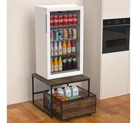 VANVERB Mini Fridge Stand with Storage, Heavy Duty Refrigerator Stand with Mobile Drawer Basket for Dorm, Home, Kitchen, Office, Stand for Drinks Refrigerator, Wine Cooler, Water Dispenser