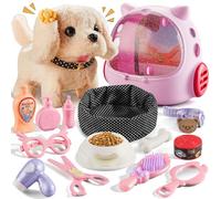 Vanvimen 16 Pcs Robot Dog Toys for Girls, Toys for 3 4 5 6 7 8 Year Old Girls Kids Boys, Realistic Robot Puppy Toys for 5-7 6-8, Ideas Birthday Gifts for Girl 3 4 5 6 Year Old