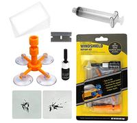 Vanwoke Car Windshield Repair Kit, Car Glass Repair Kit with Resin Repair and Pressure Syringes, Windshield Repair Kit for Repairing Cracks, Chips and Scratches