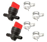 Vanyibro 1/4" Inline Fuel Cut Off Valve with Clamps,Straight Gas Valve for Lawn Mower Engine Parts