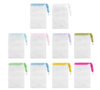 Vanyibro 10 PCS Mesh Soap Saver Pouch, Double-Layer Soap Saver Bags with Drawstring for Shower Washing