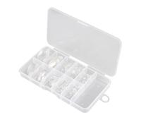Vanyibro 100 Pcs False Toenails Stick on Toenails With Box 10 Sizes Full Cove Fake Nails Tip Acrylic Press on Nails for Nail Salons Diy Nail Art and Diy Foot Decoration Manicure Tools (Clear)