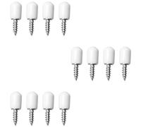 Vanyibro 12 PCS Shelf Support Pegs with Integrated Self-Tapping Screws,Durable Cylindrical Pin Brackets with Anti-Slip Covers for Cupboards, Cabinets, Wardrobes