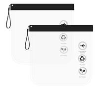 Vanyibro 2 Pcs Clear Travel Toiletry Bag,TSA Approved, Portable Airport Liquid Bags, Perfect for Men and Women on The Move