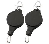 Vanyibro 2 Pcs Retractable Hanging Basket Pulley System,Adjustable Pull Down Plant Pulley for Hanging Planters & Baskets