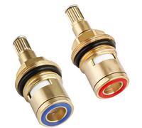 Vanyibro 2 PCS Tap Valves Replacement Ceramic Stem Disc Cartridge Faucet Valve 1/2"" with Screws for Bathroom Kitchen Balcony Backyard