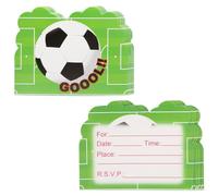 Vanyibro 20Pcs Kids Party Invitations,Football Themed Birthday Invites with Unique Double-sided Green Printing Design,Perfect for Children's Boys and Girls Celebrations