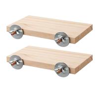 Vanyibro 2Pcs Bird Platforms,Wooden Pet Perches for Birdcage Accessories and Small Animals