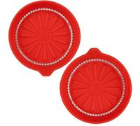 Vanyibro 2PCS Bling Car Cup Coaster,Universal Non-Slip Cup Holders with Crystal Rhinestone Design, Car Interior Accessories (Red)